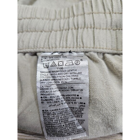 Old Navy Womens Linen Shorts Size Small Tan Khaki Pull-on - Picture 6 of 7